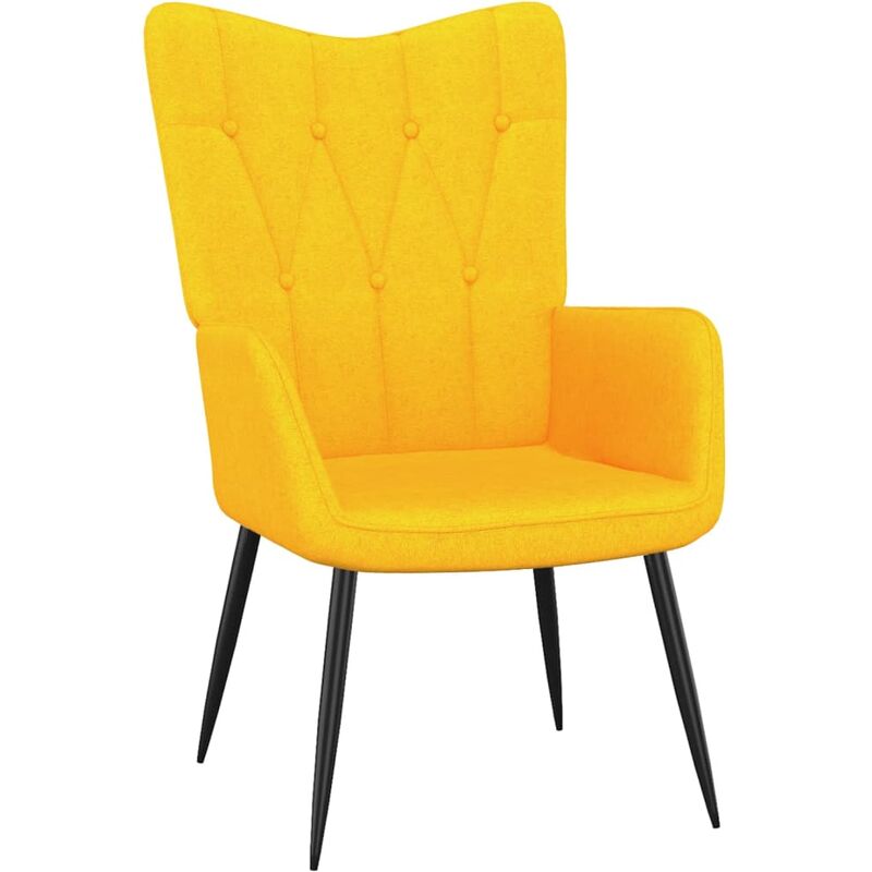 

Silla de relajación de tela amarillo mostaza