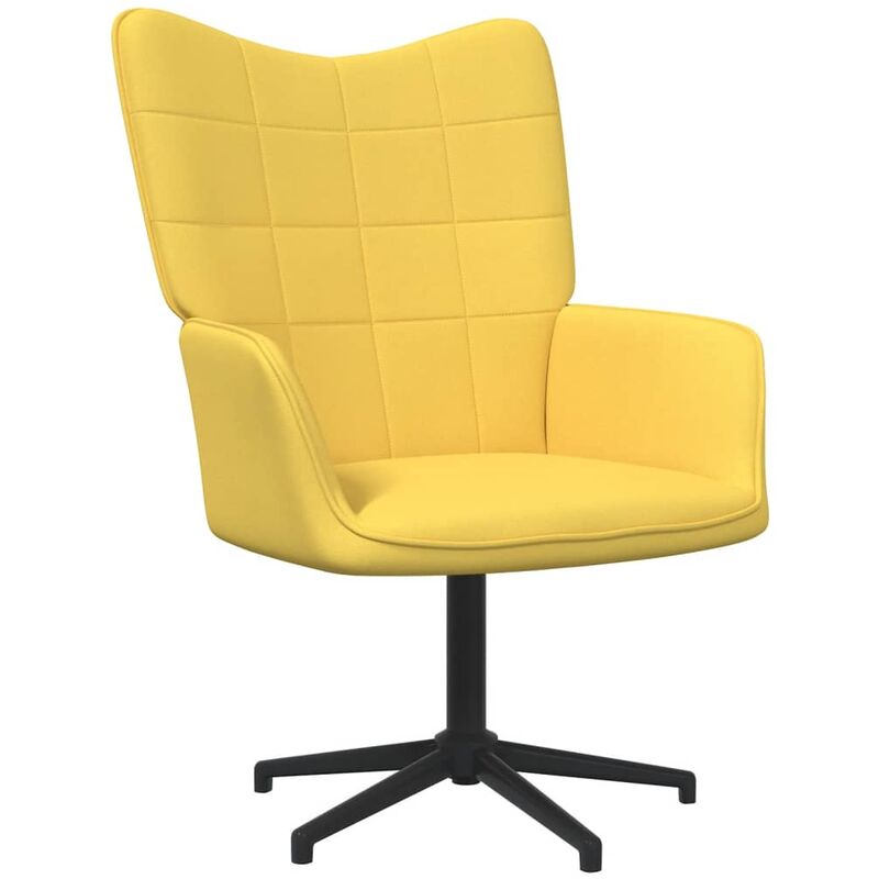

Silla de relajación de tela amarillo mostaza