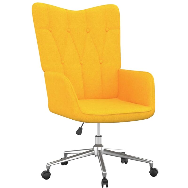

Silla de relajación de tela amarillo mostaza