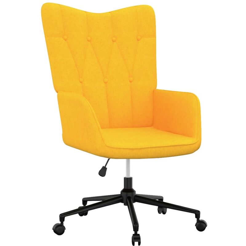 

Silla de relajación de tela amarillo mostaza