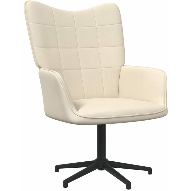 

Silla de relajación de tela crema