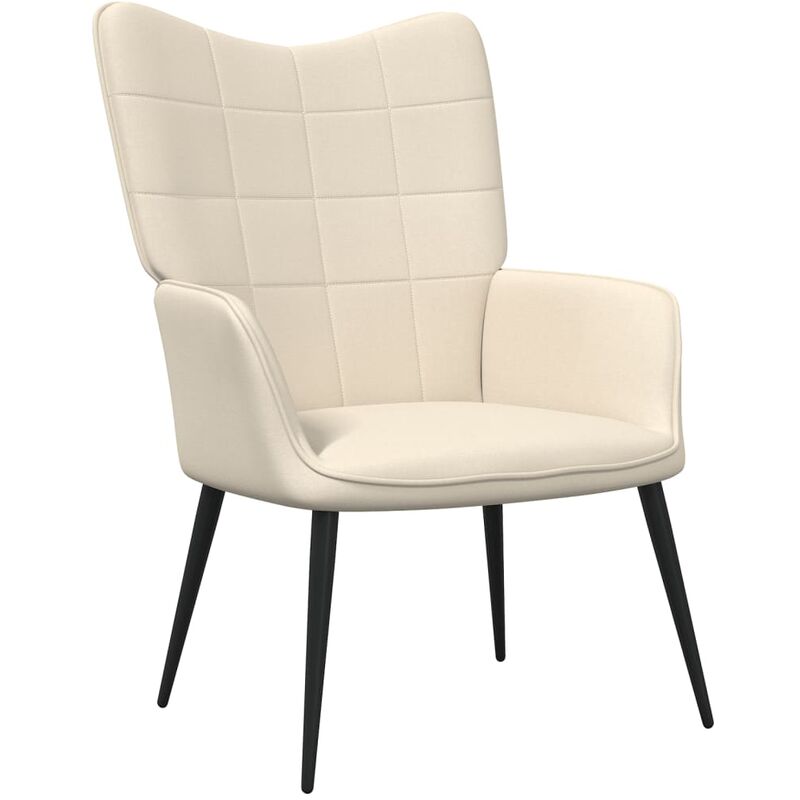 

Silla de relajación de tela crema