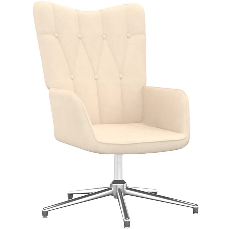 

Silla de relajación de tela crema