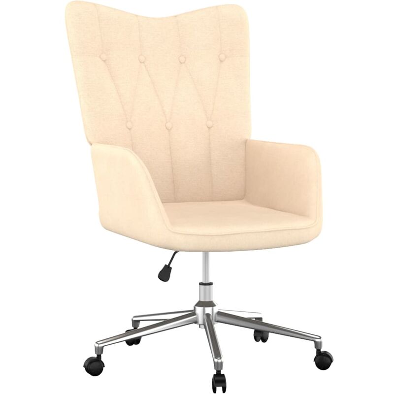 

Silla de relajación de tela crema
