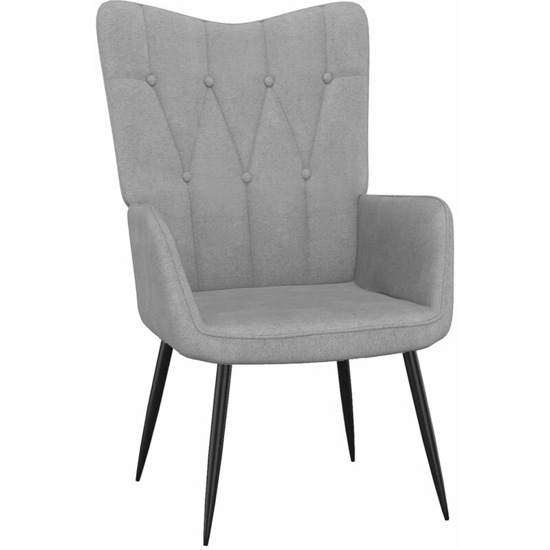 

Silla de relajación de tela gris claro
