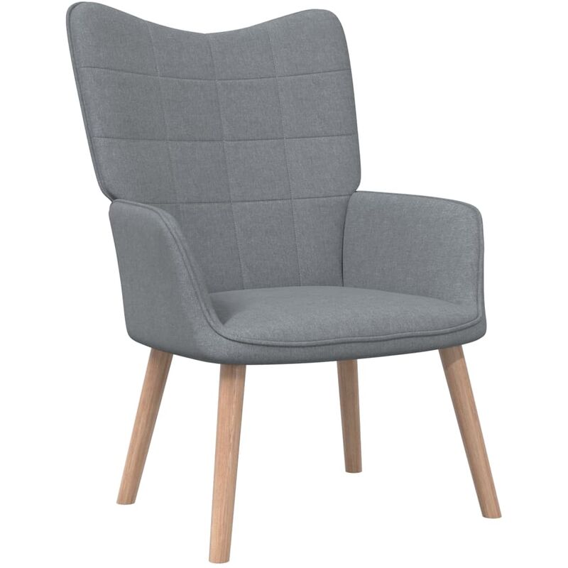 

Silla de relajación de tela gris claro