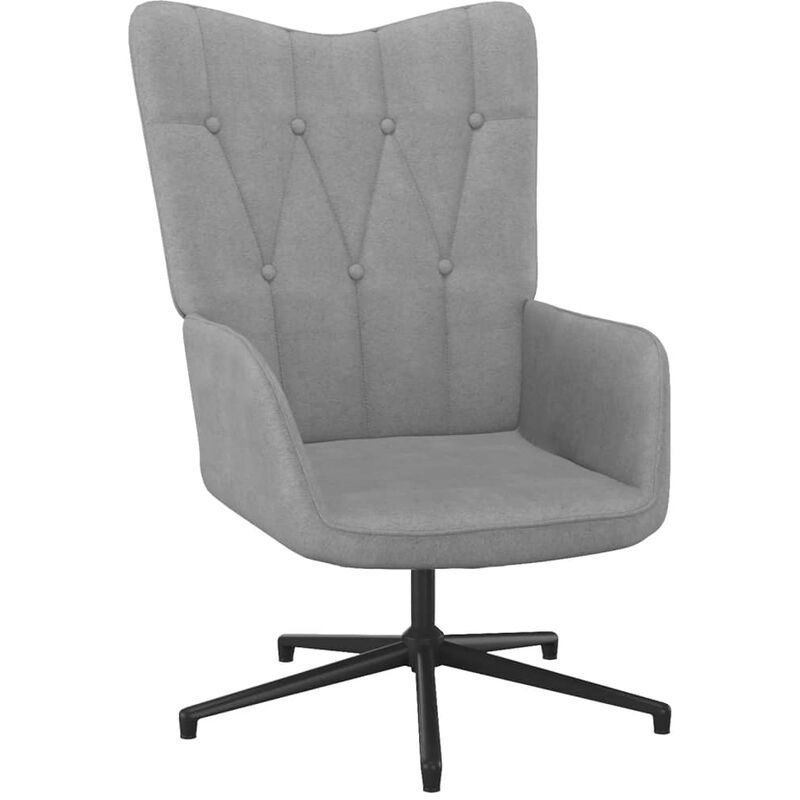 

Silla de relajación de tela gris claro