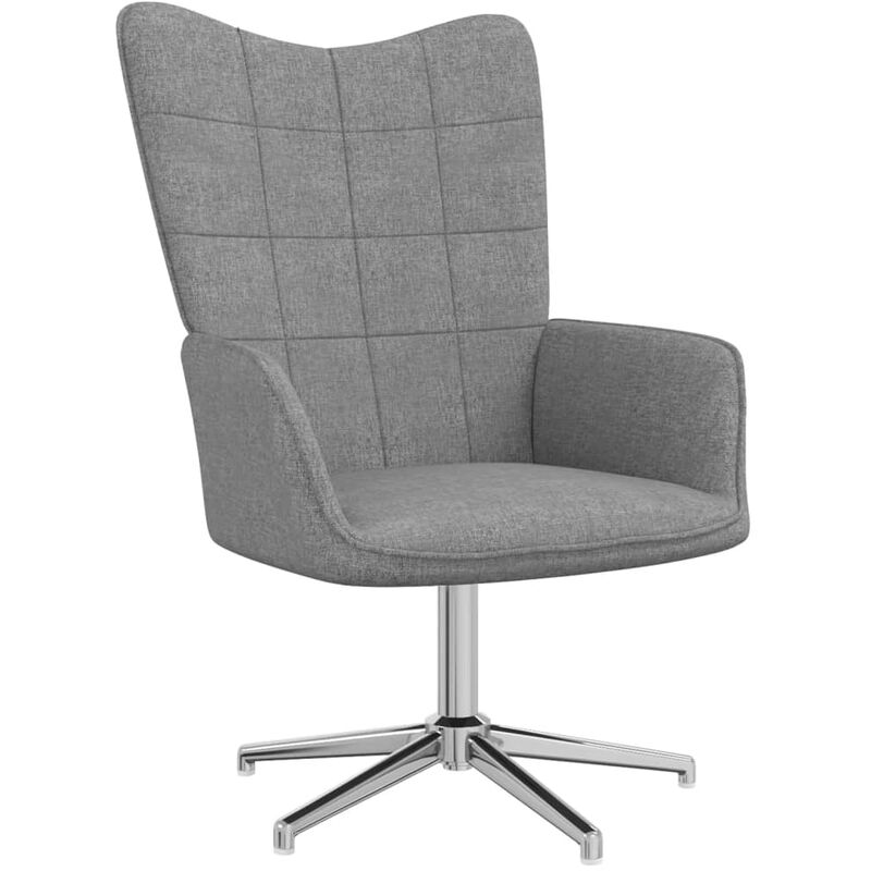 

Silla de relajación de tela gris claro