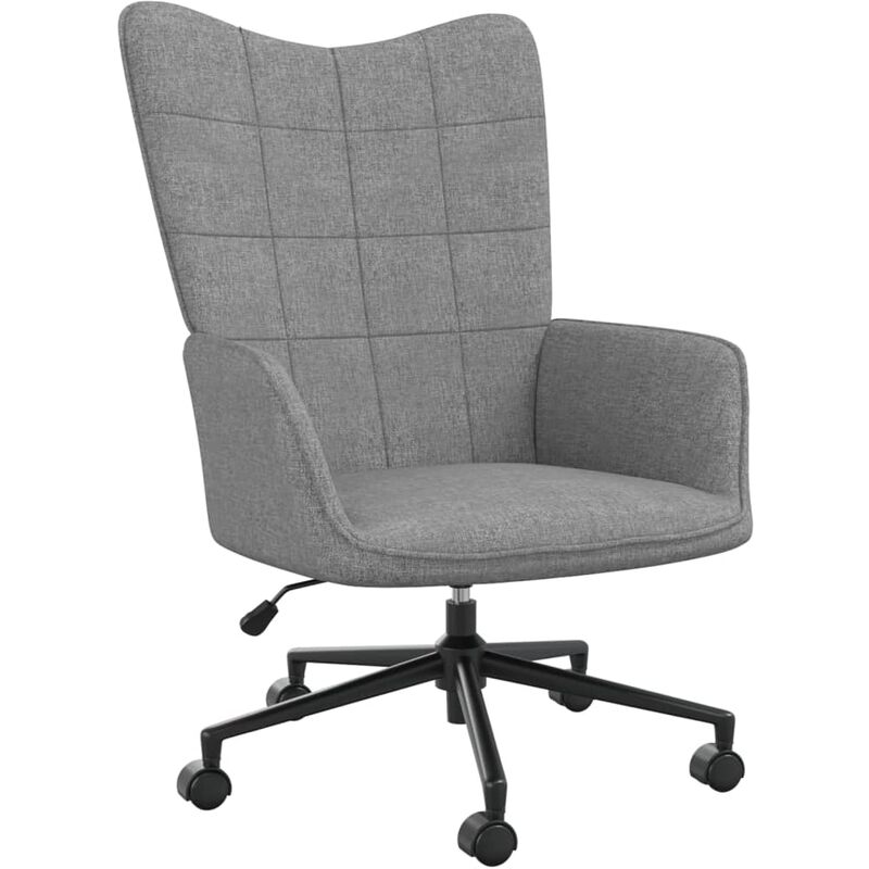 

Silla de relajación de tela gris claro