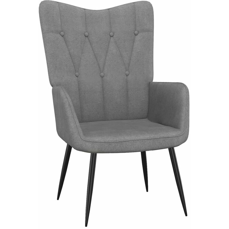 

Silla de relajacion de tela gris oscuro 62x68,5x96 cm