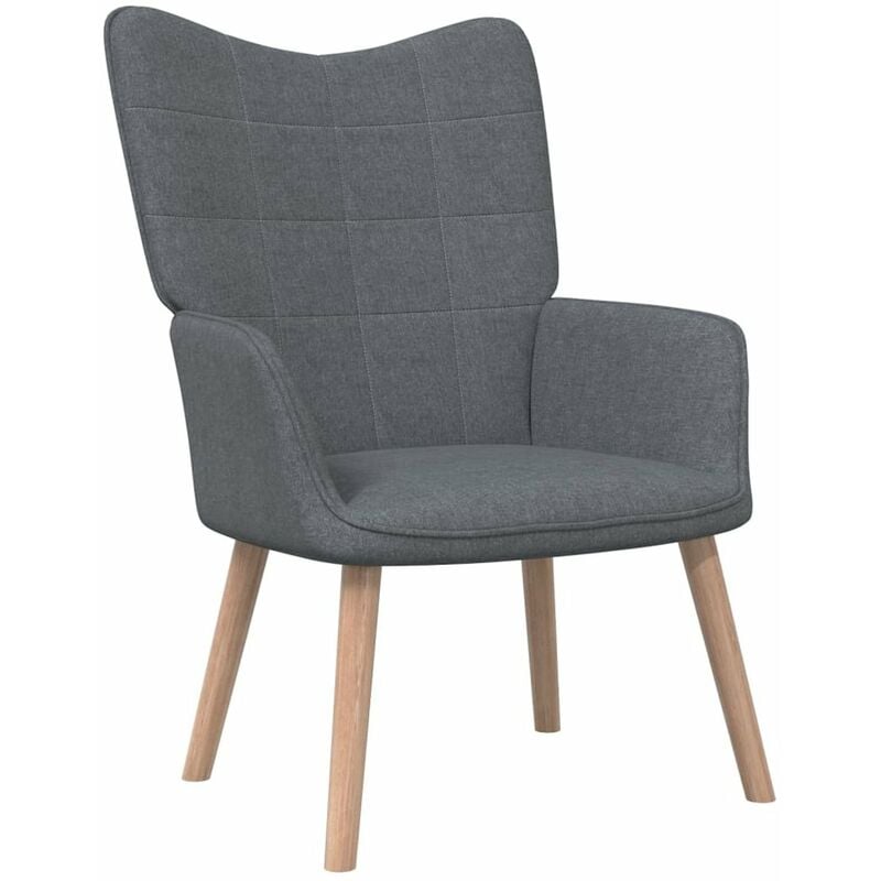 

Silla de relajacion de tela gris oscuro 62x68,5x96 cm