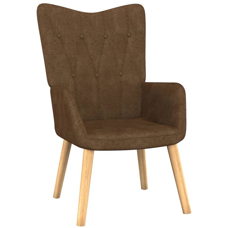 

Silla de relajación de tela marrón