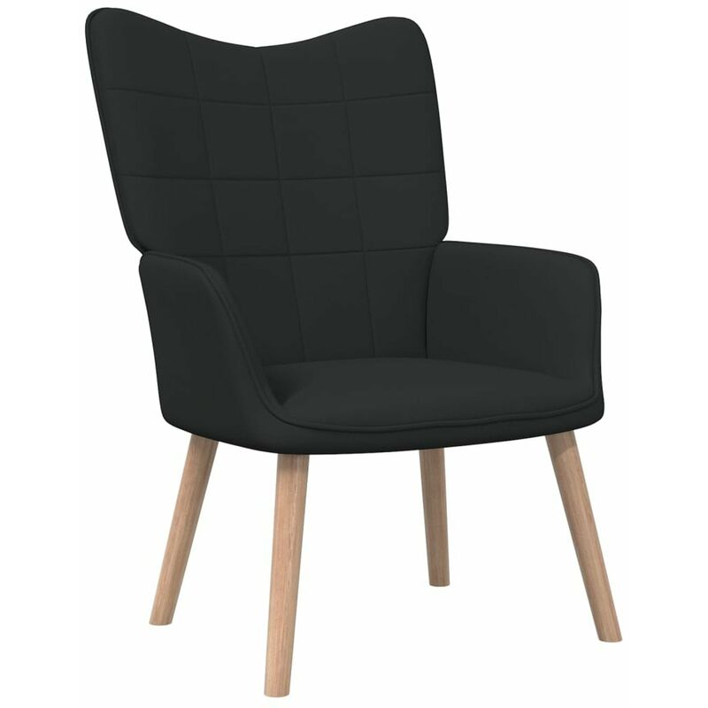 

Silla de relajacion de tela negro 62x68,5x96 cm
