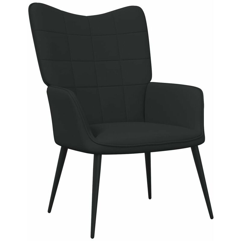 

Silla de relajacion de tela negro 62x68,5x96 cm