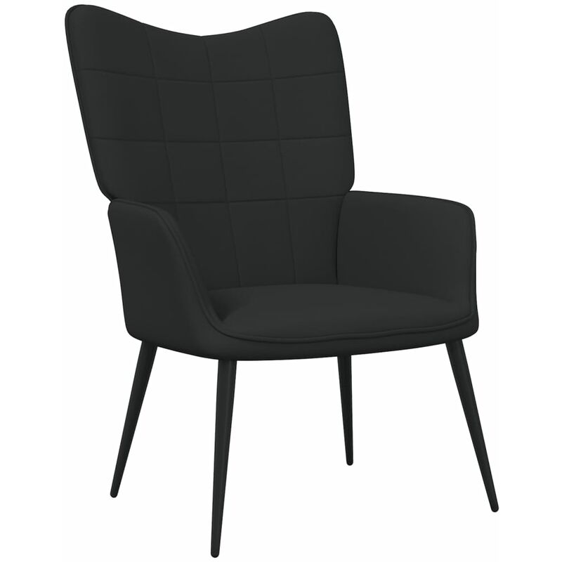 

Silla de relajación de tela negro