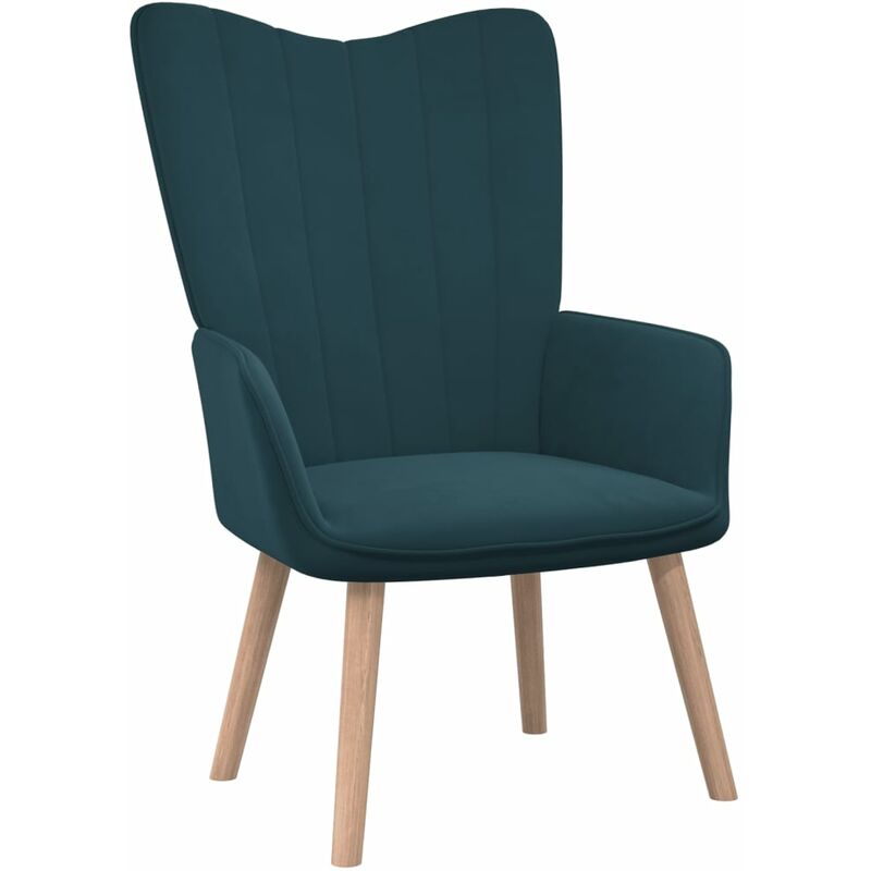 

Silla de relajación de terciopelo azul