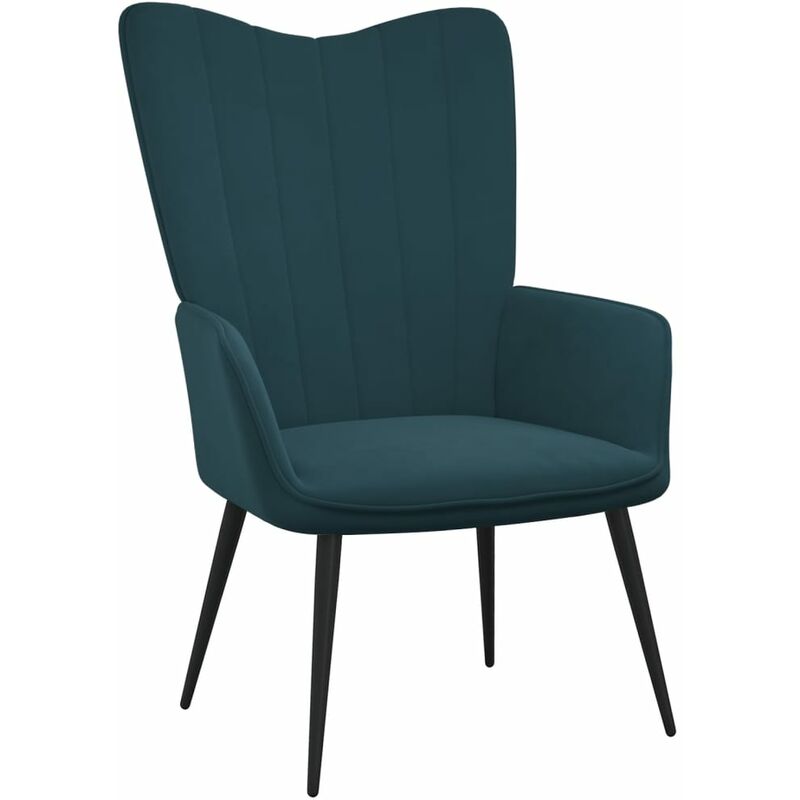 

Silla de relajación de terciopelo azul