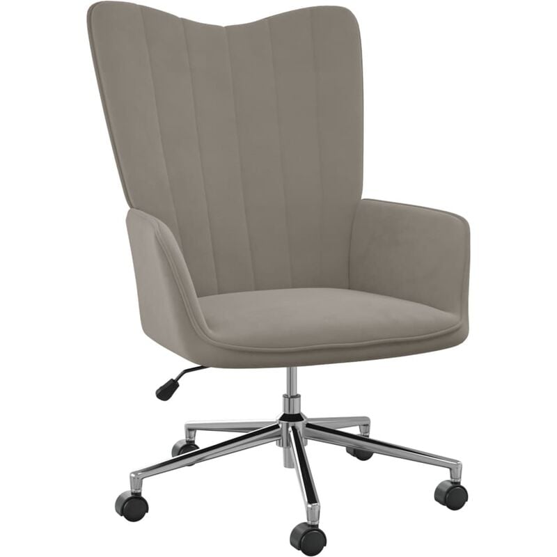 

Silla de relajación de terciopelo gris claro