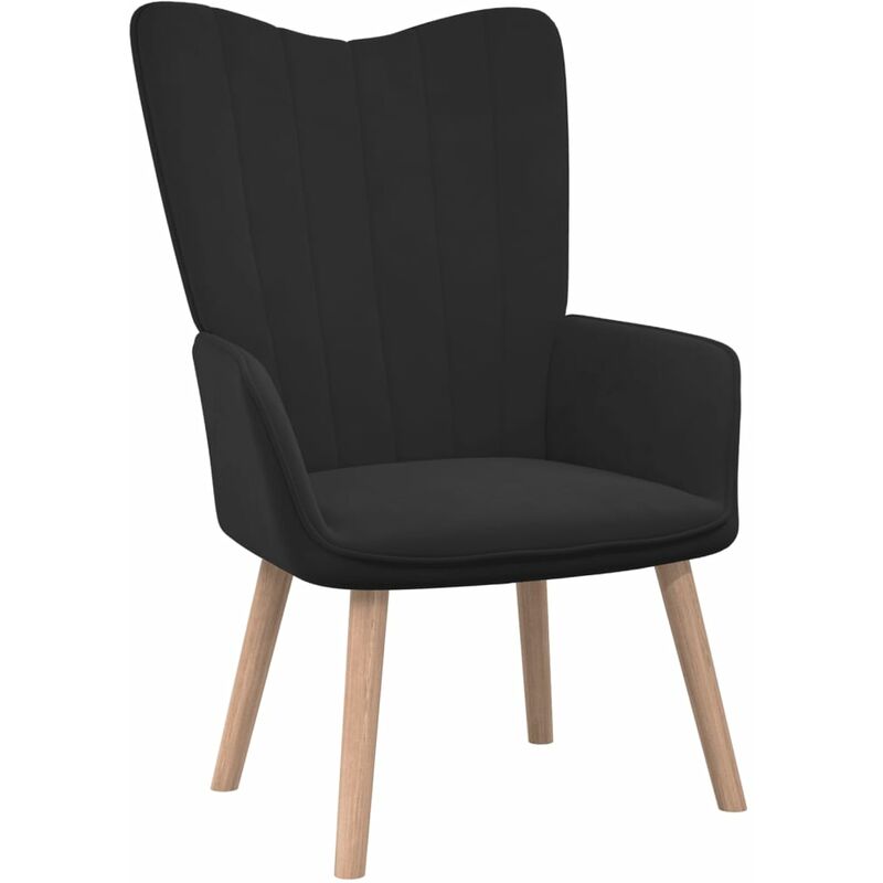

Silla de relajación de terciopelo negro