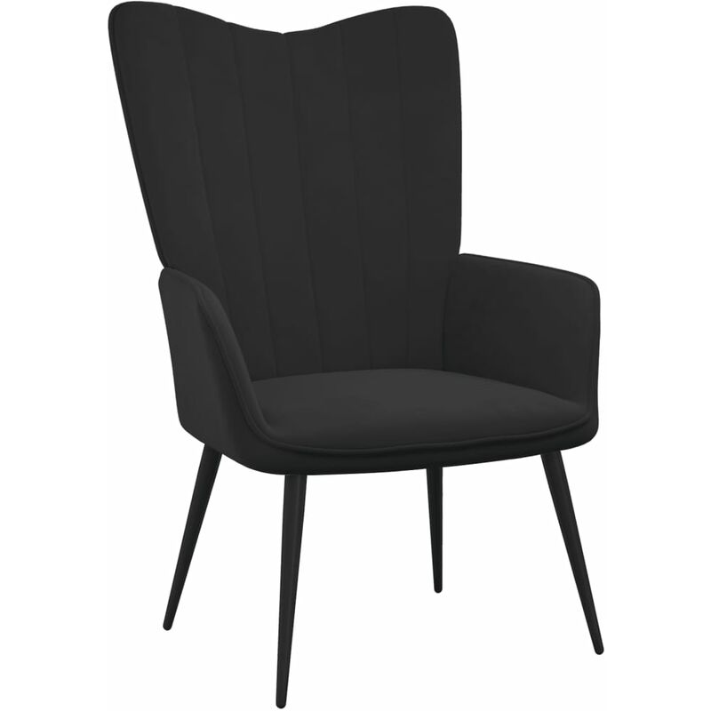 

Silla de relajación de terciopelo negro