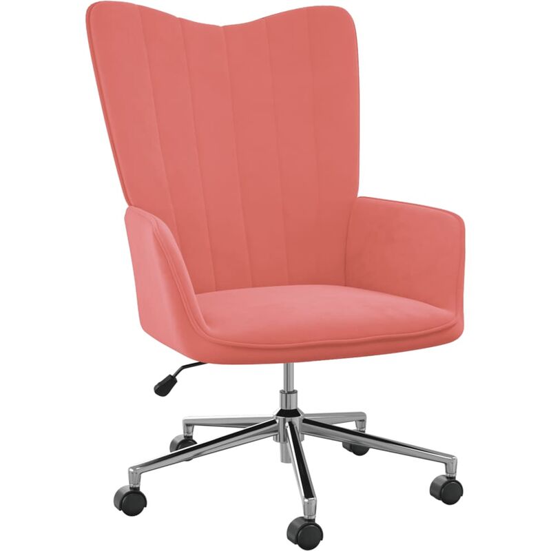 

Silla de relajación de terciopelo rosa