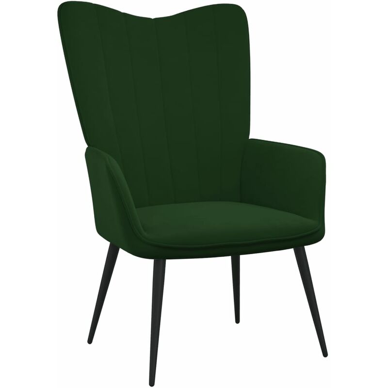 

Silla de relajación de terciopelo verde oscuro