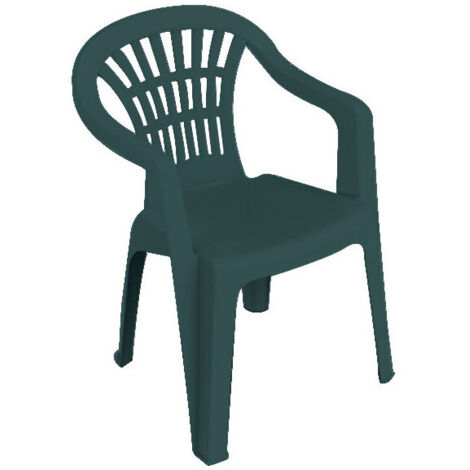 Silla de resina con brazos Lyra verde Progarden