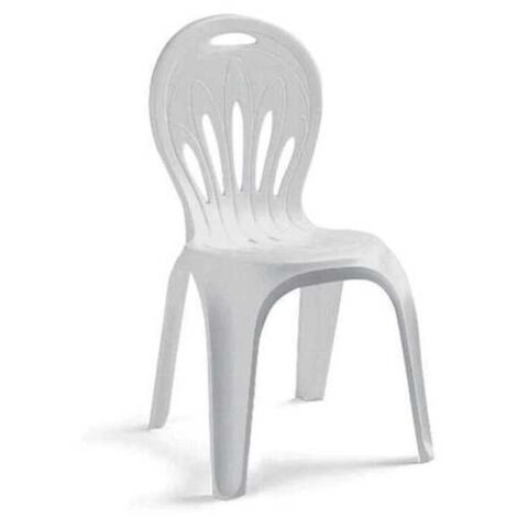 Silla de resina monobloque Estrella de Mar blanca 1185 Scab