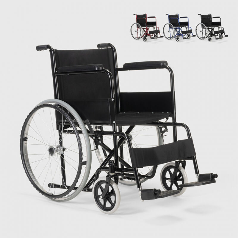 

Silla de ruedas ortopédica plegable tela oxford discapacitados y ancianos Lily | Color: Negro