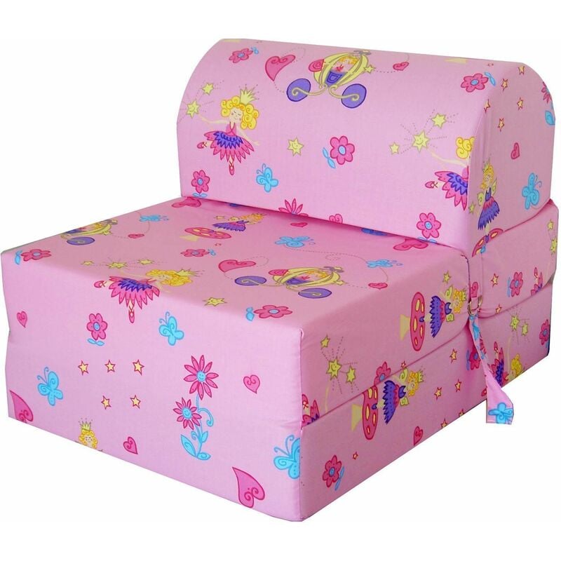 Silla de tela con estampado de princesa