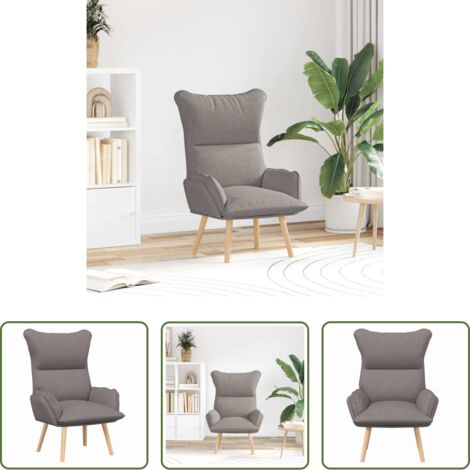 Silla de tela -  sillón Taupé 69 x 74 x 93 cm Tela y contrachapado