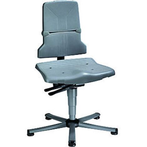 Silla de trabajo ESD Sintec 1 en zapatillas gris - Sistema sincrónico con ajuste de tensión 9820-1000