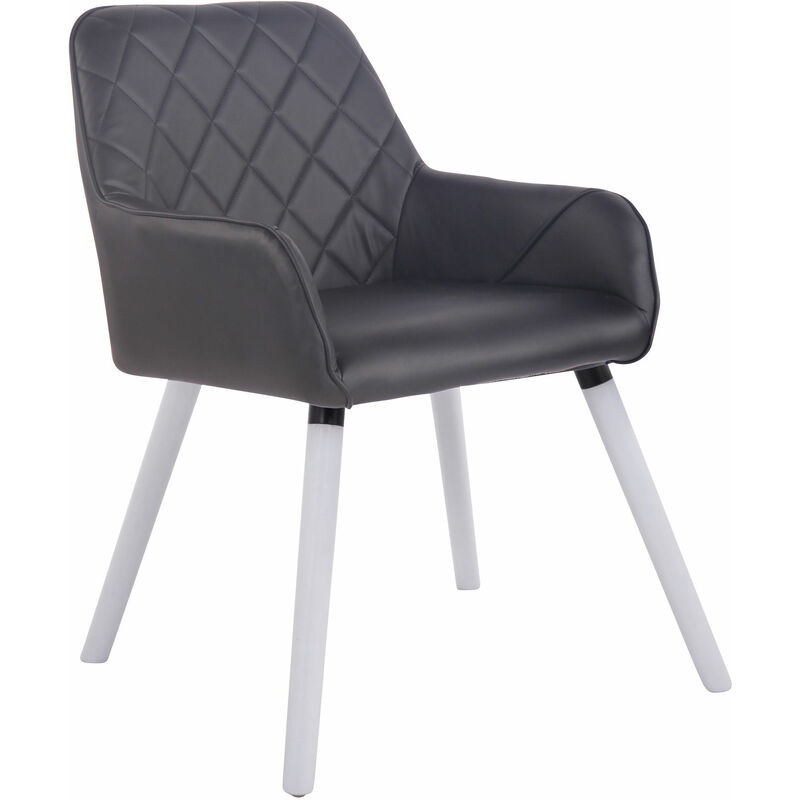 

CLP - Silla De Visita Wellington En Cuero PU Negro Blanco