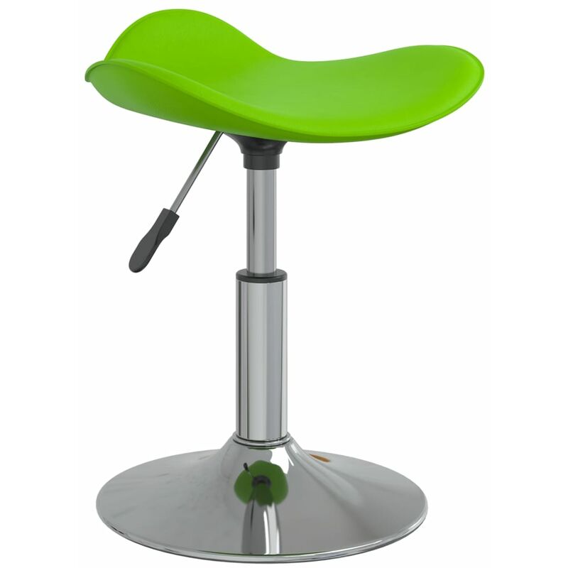 

Silla del comedor de acero cromado y cuero artificial verde
