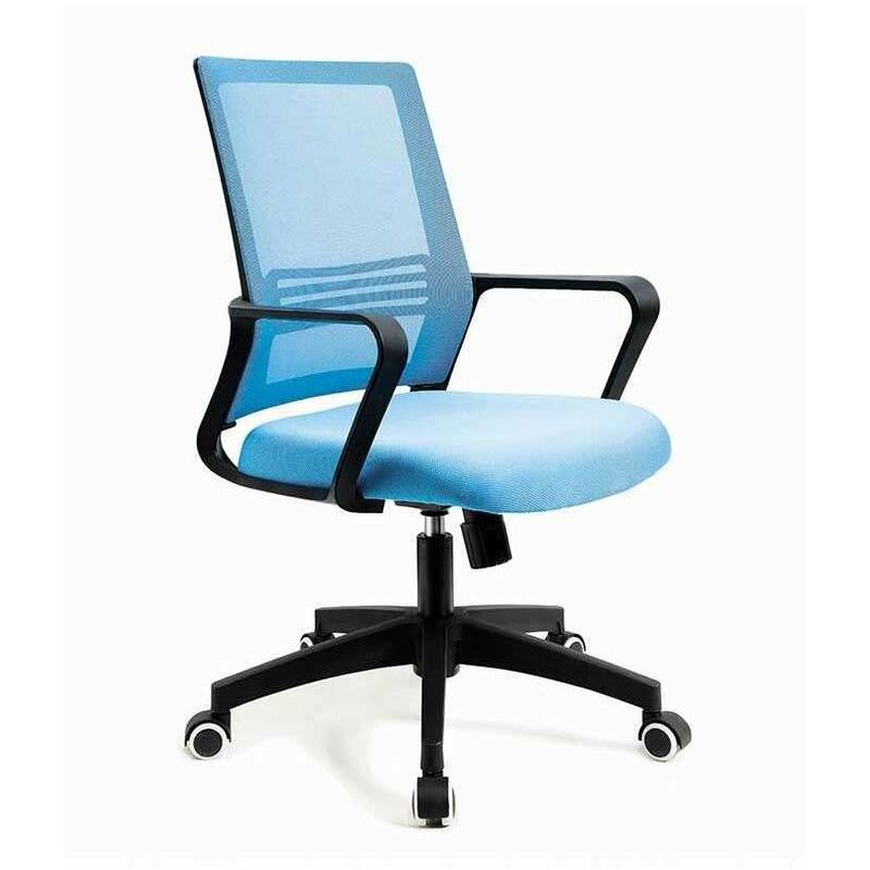 

Silla despacho de diseño moderno giratoria elevable en dos colores 113-123 cm(alto)60 cm(ancho)61 cm(largo) Color AZUL