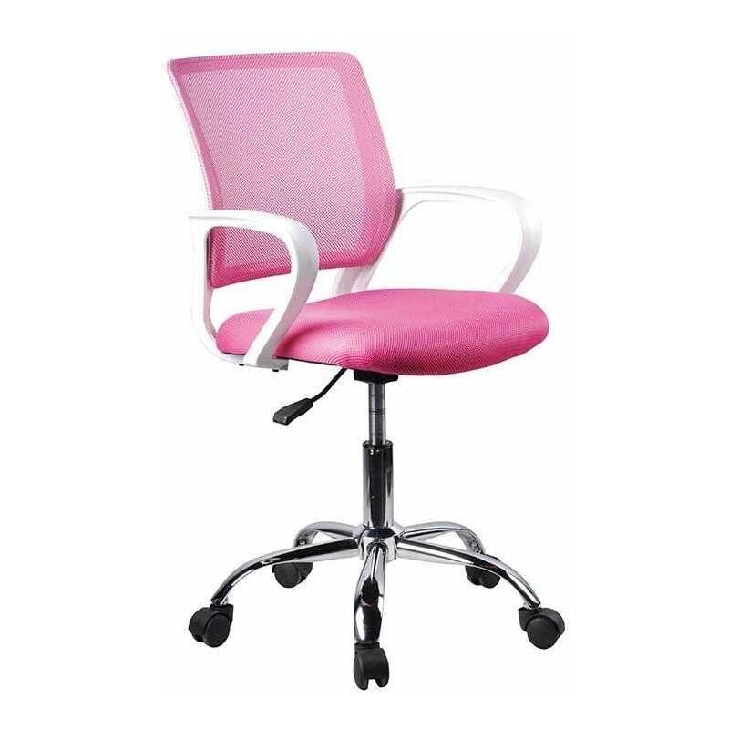 

Silla despacho de diseño moderno giratoria elevable varios colores a elegir 53 cm(ancho) 79/91 cm(altura) 49 cm(fondo) Color ROSA