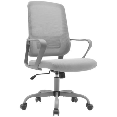 Silla despacho giratoria elevable acabado gris, 59m(ancho) 99/109cm(altura) 56cm(fondo)