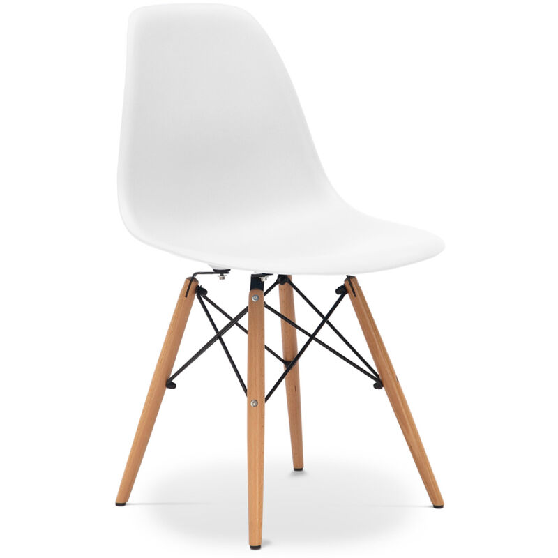 

Silla de comedor James Madera Estilo Escandinavo Diseño Premium Blanco