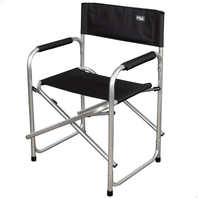 

Silla director plegable negra Camping - Aktive