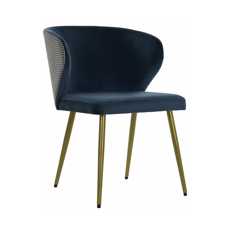 

Silla DKD Home Decor Azul Blanco Negro Poliéster Metal Dorado (58 x 58 x 78 cm)
