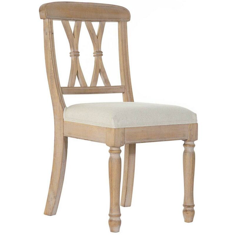 

Silla DKD Home Decor Beige Lino Madera de caucho (43 x 47 x 89 cm)