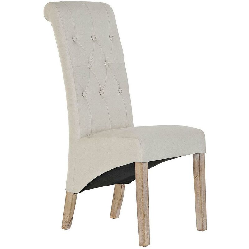 

Silla DKD Home Decor Beige Lino Madera de caucho (44 x 65 x 107 cm)