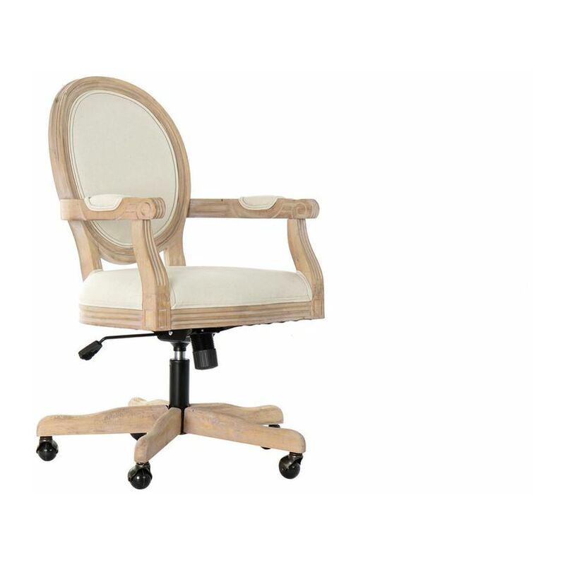 

Silla DKD Home Decor Beige Lino Madera de caucho