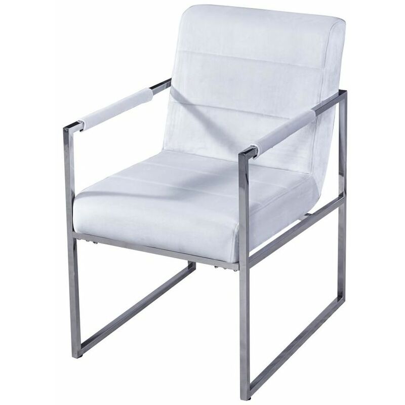

Silla DKD Home Decor Blanco Poliéster Acero (75 x 57 x 92 cm)