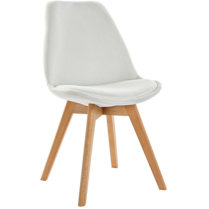 

Silla DKD Home Decor Blanco Poliéster madera de haya (48 x 55 x 82 cm)
