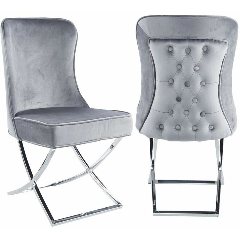 

Silla DKD Home Decor Gris Poliéster Acero (53 x 64 x 99.5 cm)