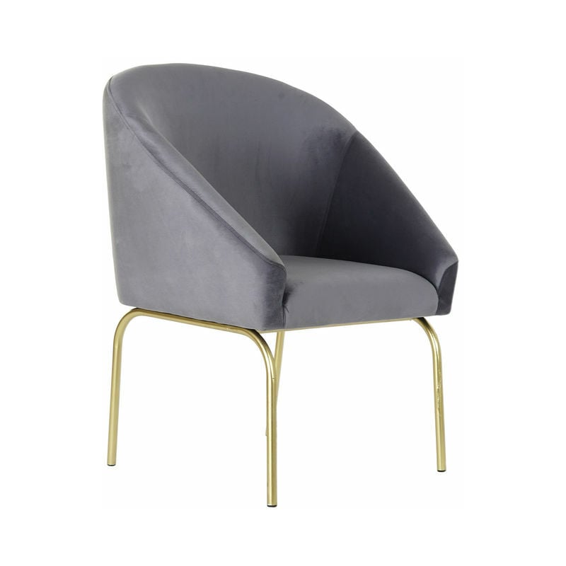 

Silla DKD Home Decor Gris Poliéster Metal Dorado (72 x 63 x 88 cm)