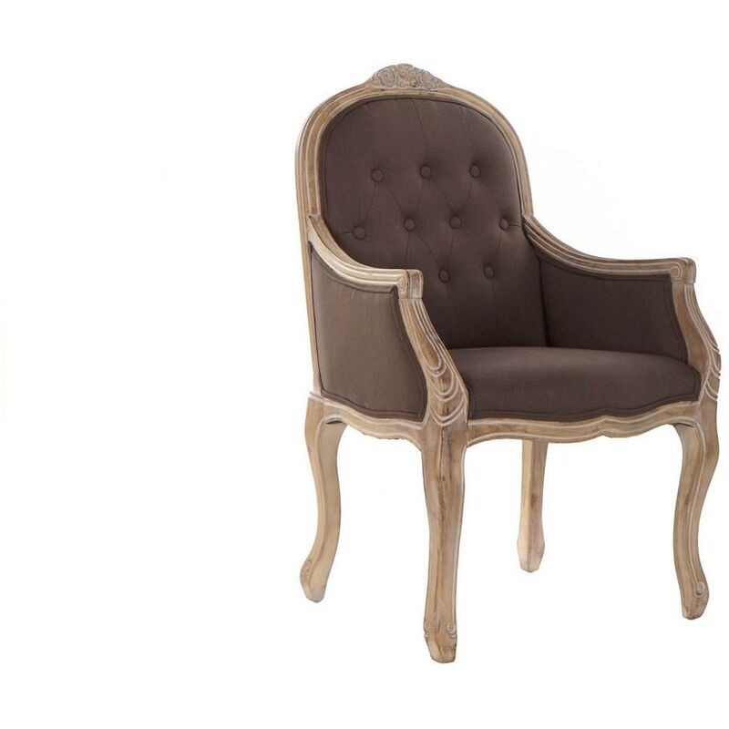 

Silla DKD Home Decor Lino Madera de caucho Marrón oscuro (63.5 x 49.5 x 102 cm)