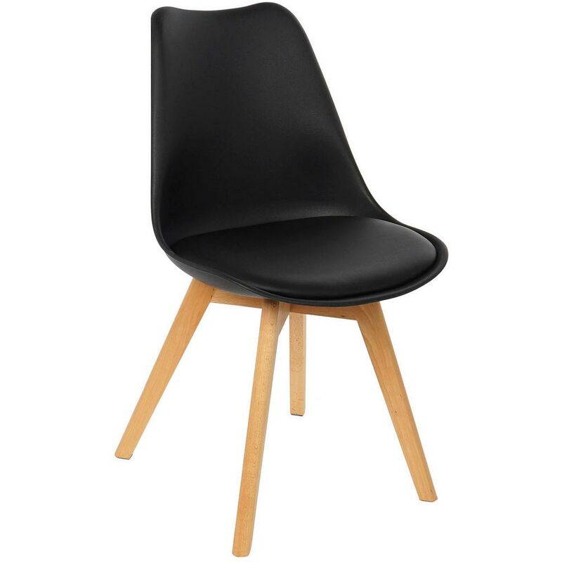 

Silla DKD Home Decor Negro Polipropileno (PP) Madera de haya (48 x 55 x 83 cm)
