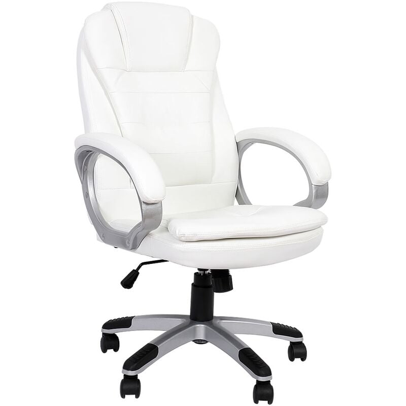 

Silla ejecutiva Silla de oficina 120 KG Silla giratoria Silla de escritorio Silla de ordenador Oficina Blanco